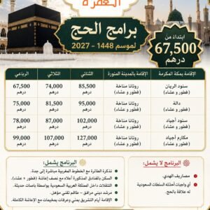Programme du Hajj pour la saison 1448-2027